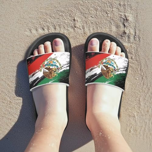 Image of Boy & Girls Slide Sandals Kids Shower Shoes Non Slip Summer Slippers Beach Sandals