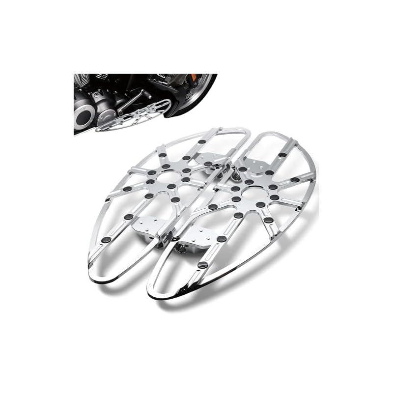 Mzs-Motorcycle-Floorboards-Driver-Touring-Footboards-Rider-Front-Foot-Pegs-Skeleton-Stretched-Chrome-Compatible-With-Dyna-Fld-Electraroadstreet-Glide-Softail-Road-King-Trike-Ultra-Limited 51p3lyth3ul. sl500 . ss800