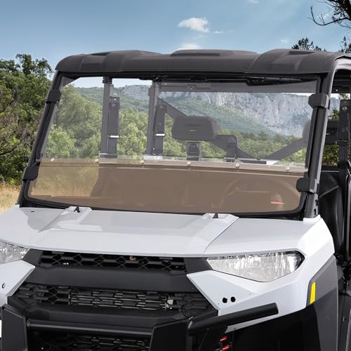 KEMIMOTO 2-IN-1 Front Windshield Full to Half Compatible with Ranger 1000 /XP/Crew 2017-2025 2026 Anti-glare UV-Proof Scratch-Resistant Compatible with Polaris Ranger 900 570 2013-2019 Accessories