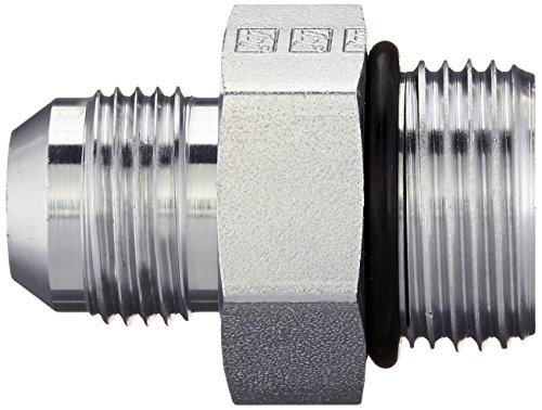 Image of Brennan Industries 6400-10-12-O Steel Straight Tube Fitting, 7 /8 inch-14 SAE x 1-1 /16 inch-12 SAE ORB Thread, 5 /8 inch Male JIC x 5 /8 inch Male O-Ring Boss