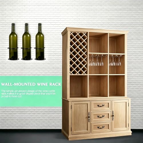 Soporte para botellas de vino de pared 6 piezas miniatura 7