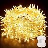 Hoteril Led-lichtsnoer, 13 m, 130 leds, 8 modi, warmwit, voor binnen en buiten, IP65 waterdicht, outdoor lichtketting voor balkons, tuinen, Kerstmis, feesten, bruiloften