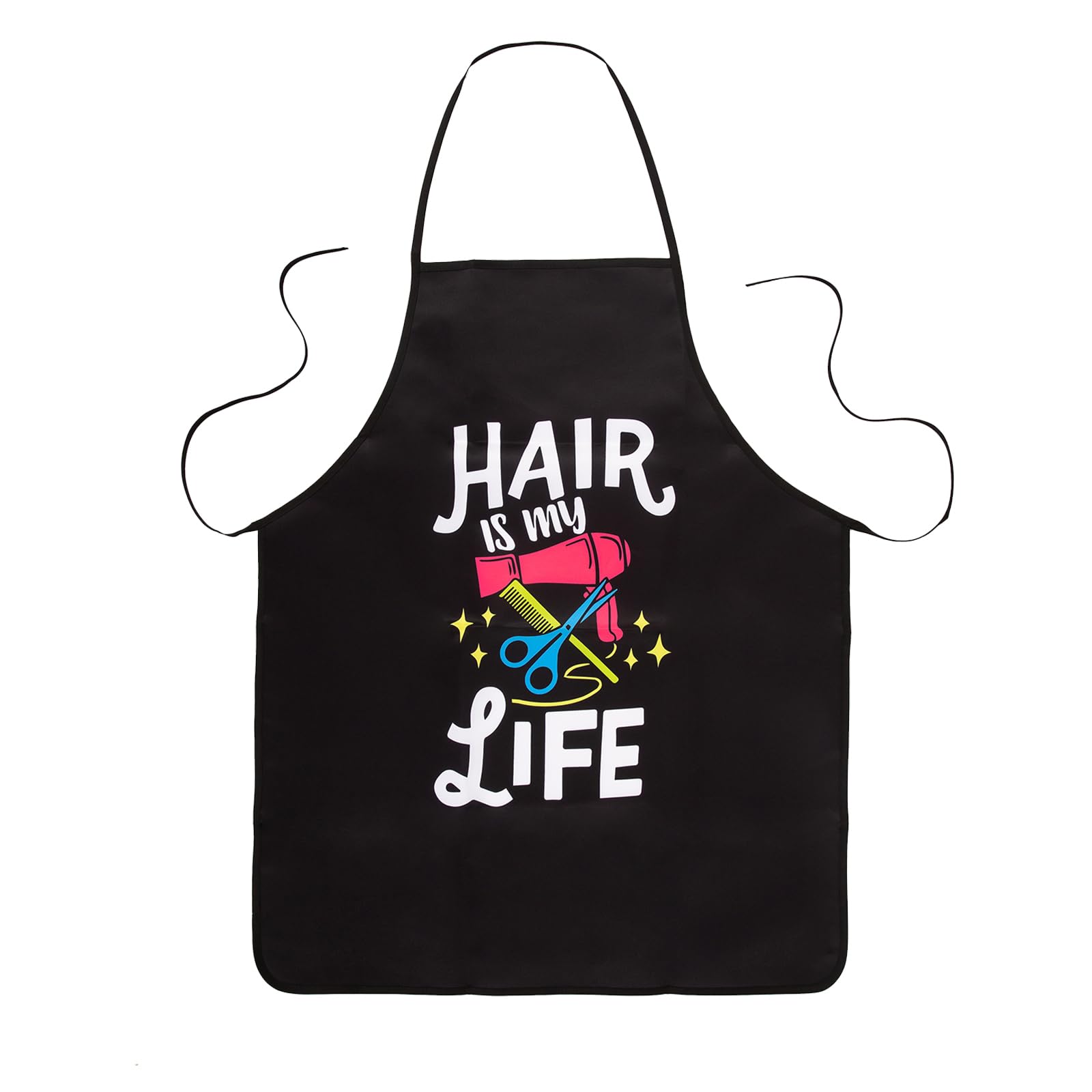 TUYUU Black Salon Aprons For Hair Stylist,Hair Dresser Apron For Women Men-Hair is My Life.Hair Stylist Apron Must Have