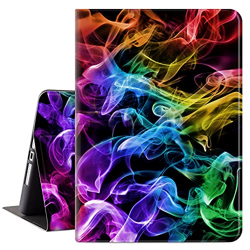 Vimorco Slim Case for iPad 9th 8th 7th Generation 10.2 Inch 2021 2020 2019, for iPad 10.2 Case Hybrid Shockproof Protective Cover for iPad 7/8/9 Gen Adjustable Stand Auto Wake/Sleep, Colorful Smoke