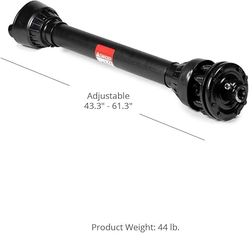 Miniatura 5 de Titan Attachments Eje de embrague deslizante de 43 pulgadas de longitud plegada, ranura de 1-38 pulgadas x 6 en ambos extremos + 1.375 pulgadas z20