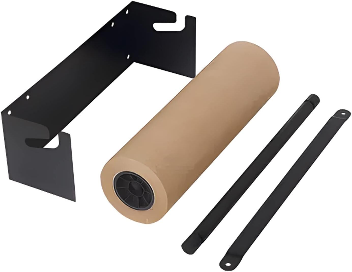 Bulletin Board Paper Wall Mounted Paper Dispenser Cutter Black With 50M Kraftpaper Roll, Wide Note Paper Holder For Cafe/Kitchen/Office For Craft Poster Art Paper Roll Ch,Black-37cm/14.5in Wide