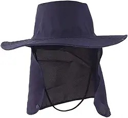 Chapéu Australiano Com Proteção De Pescoço Azul Marinho
