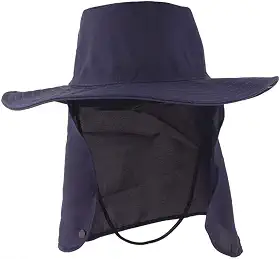 Chapéu Australiano Com Proteção De Pescoço Azul Marinho