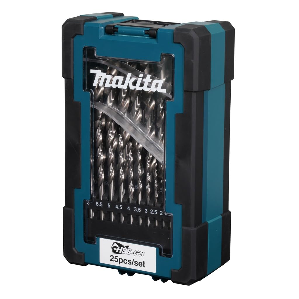Makita HSS-GS Metallbohrer-Set, 25-teilig, 2-5,5 mm, Aufbewahrungsbox