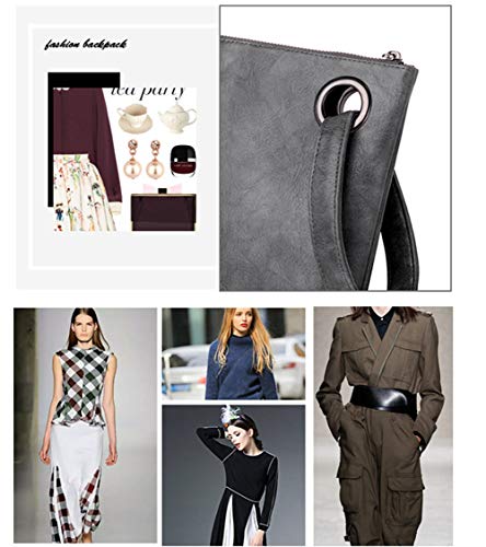 Image of DIHKLCIO Evening Bags Purse Envelop Clutch Chain Shoulder Womens Wristlet Handbag Foldover Pouch black