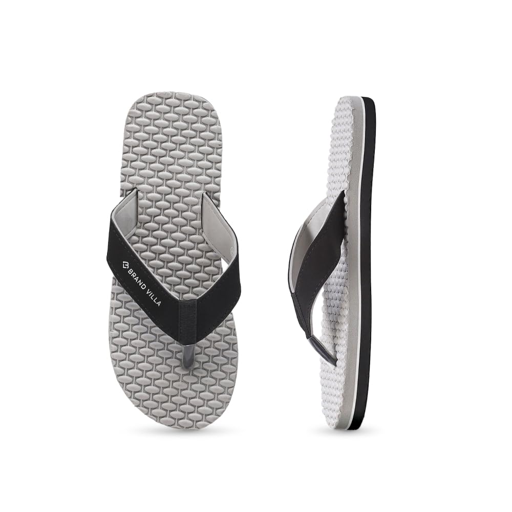 BRAND VILLA Doctor Slippers For Men Daily Use Light Weight Health Orthopedic Diabetic Antiskid Acupressure Pain Relief Comfortable Chappal Flip Flops (B08JM3H3TB) Amazon Price History, Amazon Price Tracker