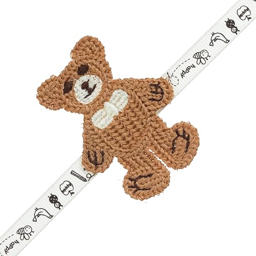 Image of eCraftIndia Teddy Bear Design Rakhi for Kids Girls Boys with Best Bro Ever Fridge Magnet | Raksha Bandhan Kids Rakhi for Brother Bhaiya Bhai | Roli Chawal Pack