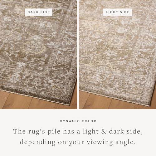 Loloi Magnolia Home by Joanna Gaines Pace Collection PAC-01 Bark/Natural 9'-6" x 12'-3" Area Rug