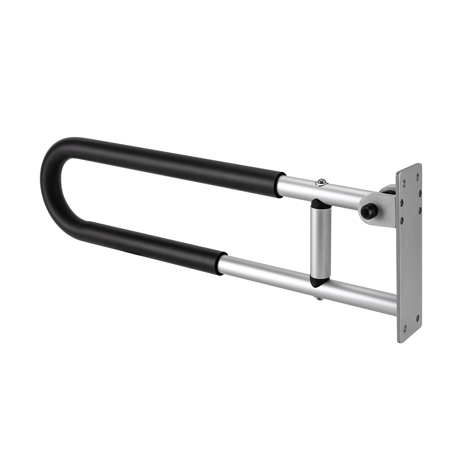 Tirador de soporte de pared de 60 cm para aseo, soporte plegable de 90°, vertical, giratorio 90°, plegable, antideslizante, asas de seguridad, capacidad de carga de 120 kg, asidero de seguridad para