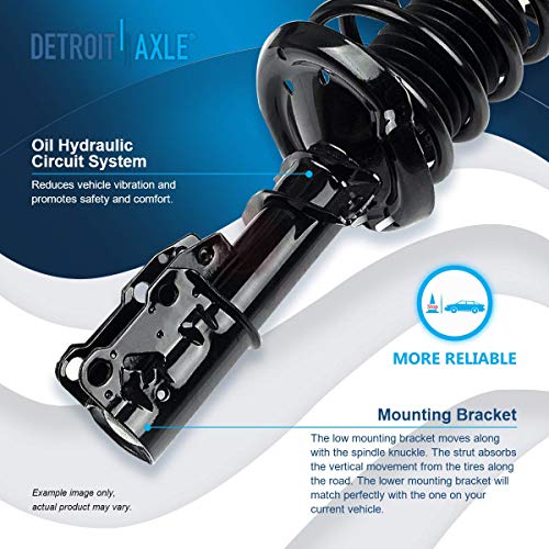 Image of Detroit Axle - 2pc Front Struts for 2005-2010 Chevrolet Cobalt 2006-2011 HHR 2007-2010 Pontiac G5 2005-2006 Pursuit, Quick Install Struts with Coil Spring Assembly Replacement Suspension