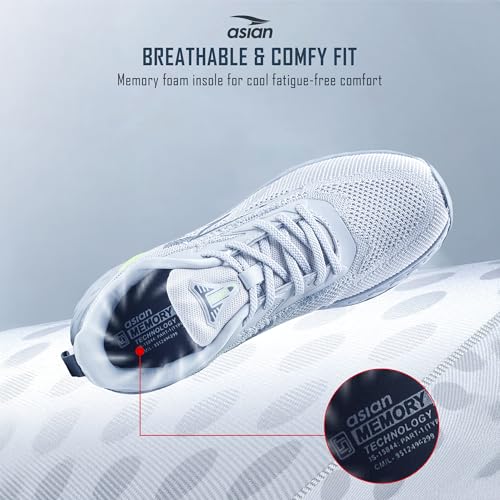 Image of ASIAN Powerplay-37 Men's Running Shoes | Ultra Soft Cushion Midsole, Breathable Knit Upper, Lightweight Design, Durable TPR Grip Outsole & Comfort for Running, Gym & Daily Use