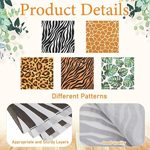 Gueevin LAU-GUEEVIN-215 100 Pieces Jungle Safari Animal Print Party Disposable Napkins Animal Print Paper Napkins Safari Napkins Jungle Safari Themed Party Napkins thumb #2