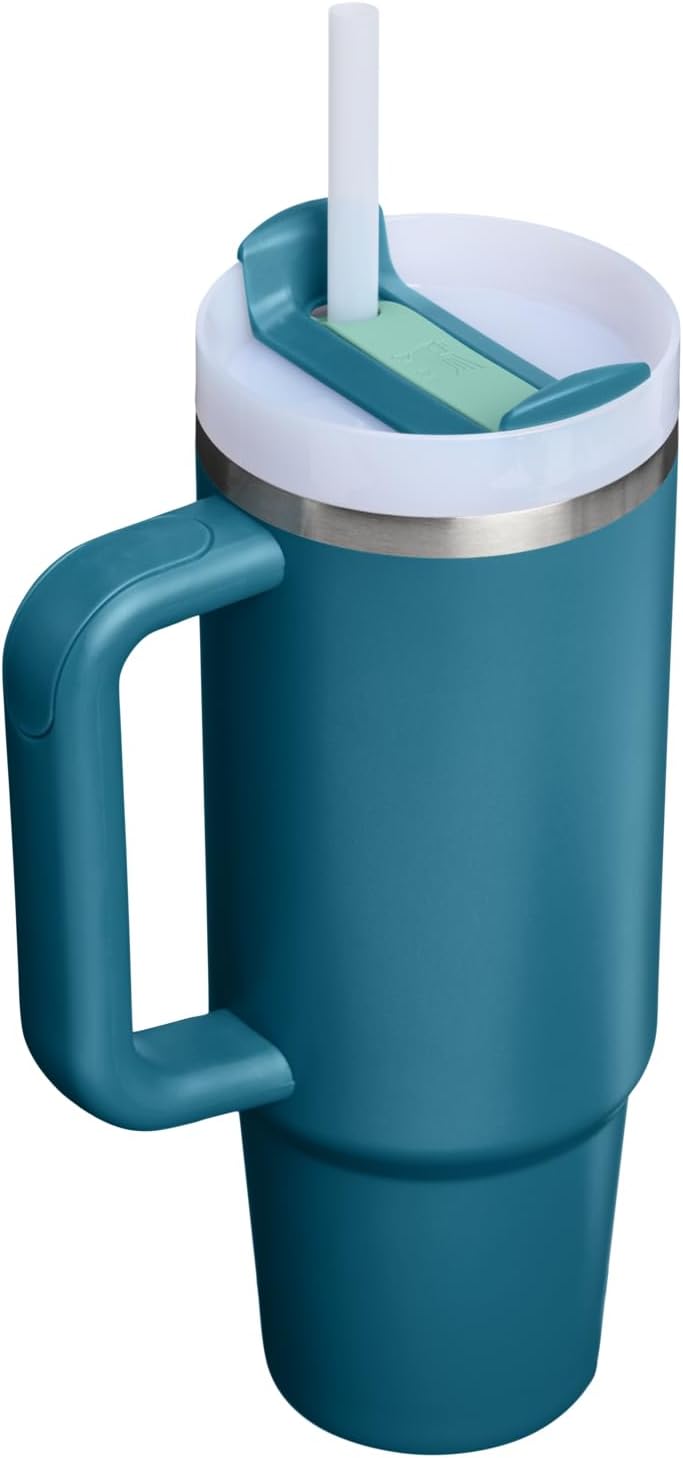 STANLEY Quencher H2.0 Tumbler with Handle and Straw 30 oz | Flowstate 3-Position Lid | Cup Holder Compatible for Travel | Insulated Stainless Steel Cup | BPA-Free | Coastal Teal - Image 3