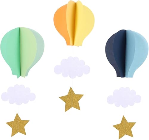 DECHOUS Colgante de nube de globo de aire caliente, adornos colgantes de nubes pastel caliente Nf decoración de techo nube caliente 3D globo de aire