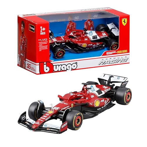 Bburago – Ferrari SF-25 F1 2025#16 Leclerc, Diecast-Modellauto 1:43, realistische Miniatur des F1-Wagens, mit offizieller Ferrari-Lizenz… – Ansicht 1