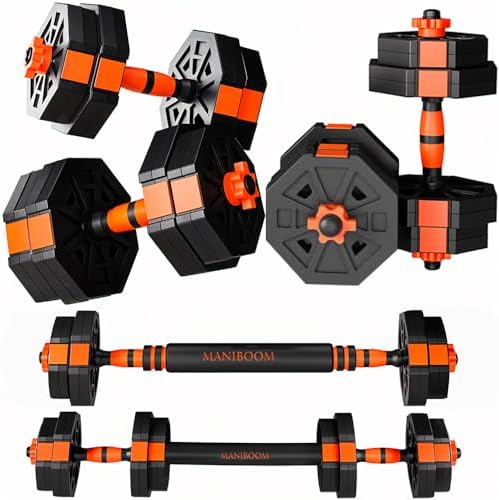 Pesas y Mancuernas Ajustables ANTIDESLIZANTES - Mancuernas 10kg 1...