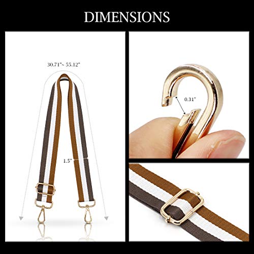 Image of TANOSII Wide Purse Strap Adjustable Replacement Shoulder Crossbody Strap Handbag Strap