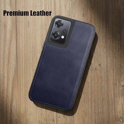 Image of Leather Case for OnePlus Nord CE 2 Lite Premium Protective Stylish Slim Cover with Shockproof Raised Edges Blue