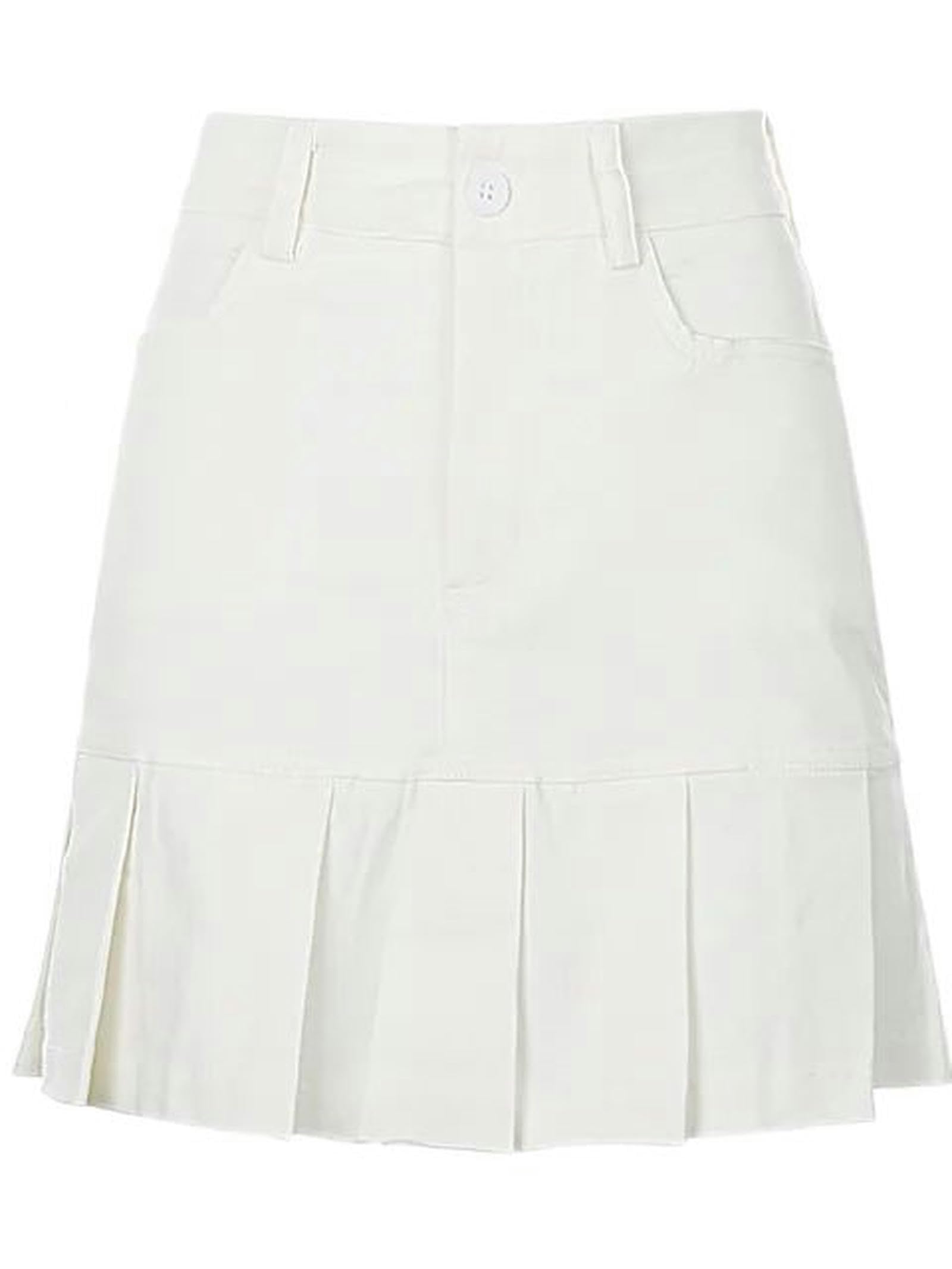 AYAZER AYAZER Minifalda Plisada Azul y Blanca de Estilo Preppy, Cintura Alta para Mujer, Uniforme Escolar Coreano Harajuku, Faldas de Fiesta Kawaii Y2K-2-M
