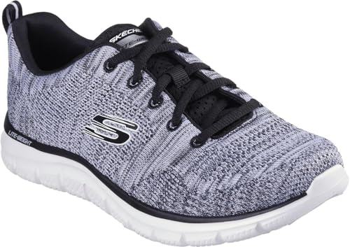 Skechers - Womens Track - Daytime Dreamer Sneakers, Color White/Black, Size: 8.5 W US