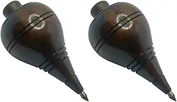 Kit com 2 Pião de Madeira Resistente com Fieira Profissional (Slim-Escuro)