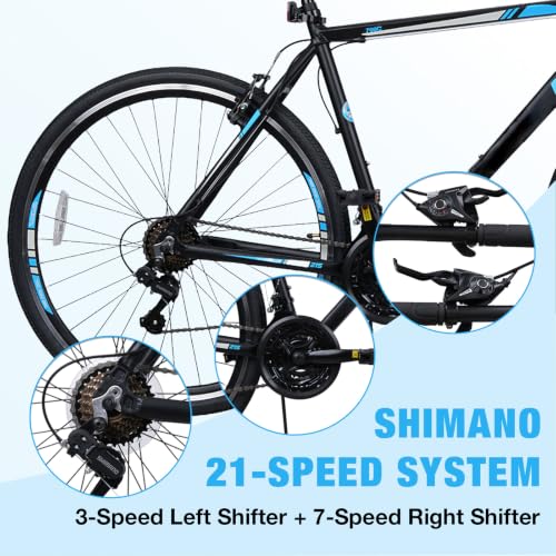 Yventix 21-Speed 700C Hybrid Bike