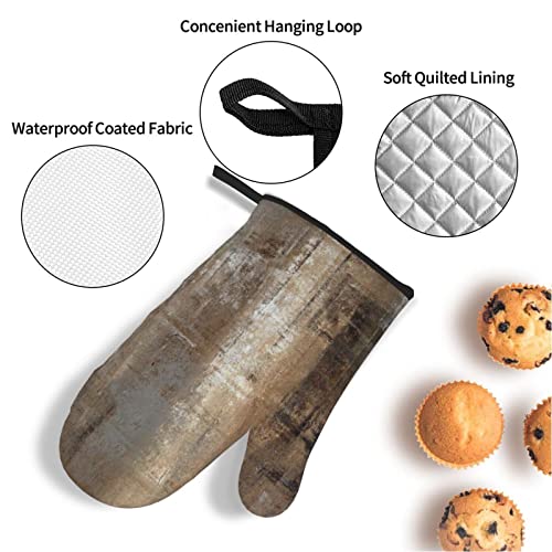Mifsoiavv POTHOLDER-2023.3.9-10 Dark Brown Oven Mitts And Pot Holders Sets Of 4 Brown Abstract Modern Art Kitchen Mitts Heat Resistant Brown Oil Painting Potholders Oven Gloves Set thumb #4