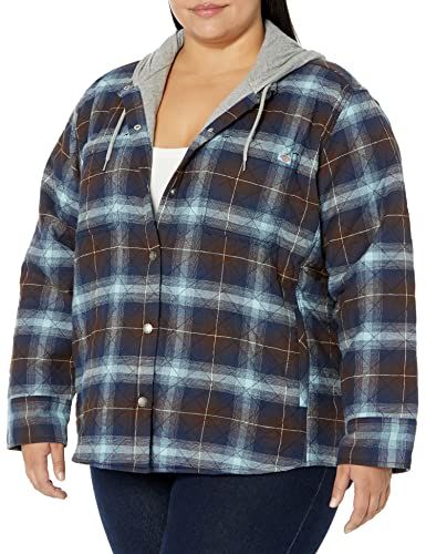 Veste en flanelle chaude à capuche coupe ample pour affronter le froid