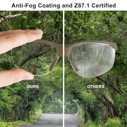 Image of xaegistac Safety Glasses Anti-fog Shooting Glasses, ANSI Z87 Shooting Eyewear Eye Protection with Hard Case