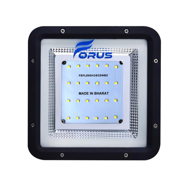 Image of Forus 20W LED Flood Light Amber with Motion Sensor Auto On Off Day Night Mode Waterproof Outdoor Security Light for Garden Parking Garage Factory Warehouse High Bright Floodlight 4Yr Warranty-1Pc
