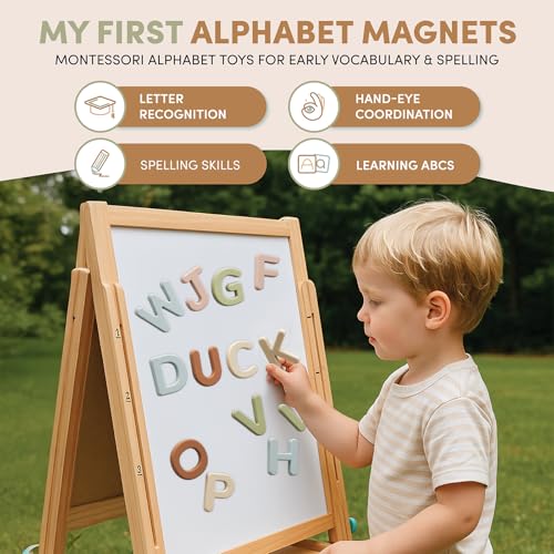 image for JoyCat Silicone Alphabet Magnetic Letters, 26 Uppercase ABC Fridge Mag