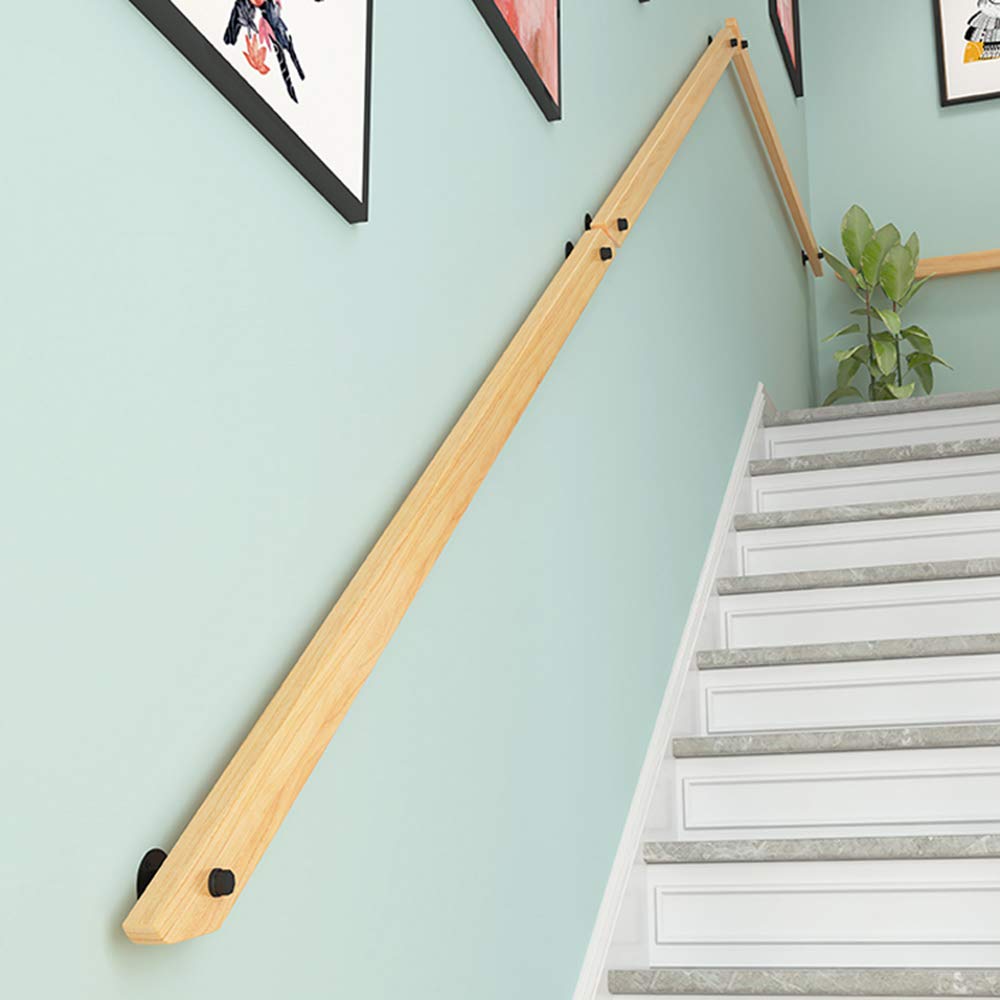 Rambarde murale en bois escalier intérieur extérieur avec support sécurité