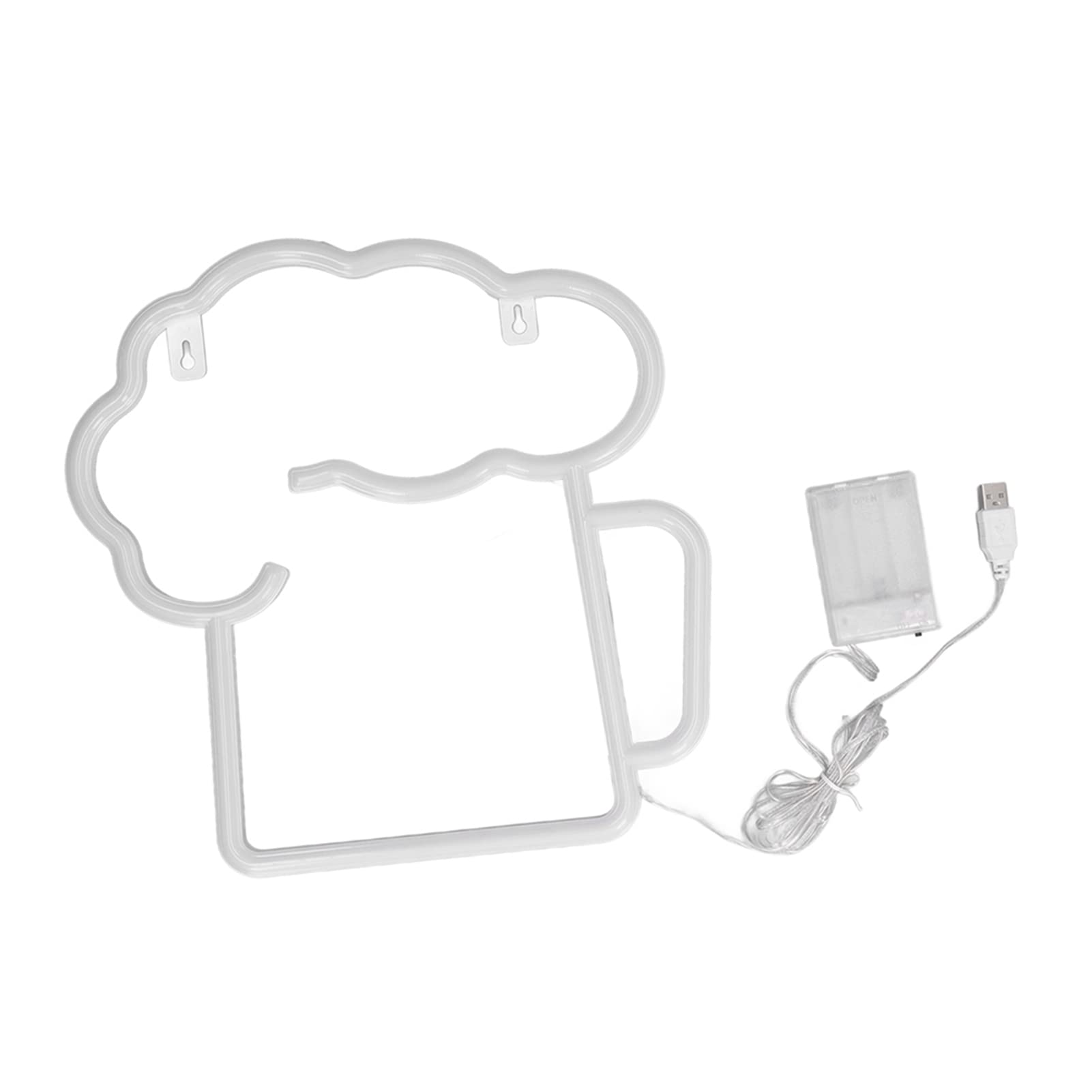 Lampka do piwa, neonowa tabliczka piwa, żółta, biała, zasilana bateriami, zasilanie USB, IP45, wodoszczelna, łatwa do zawieszenia, dekoracyjne lampy ścienne, tabliczka barowa