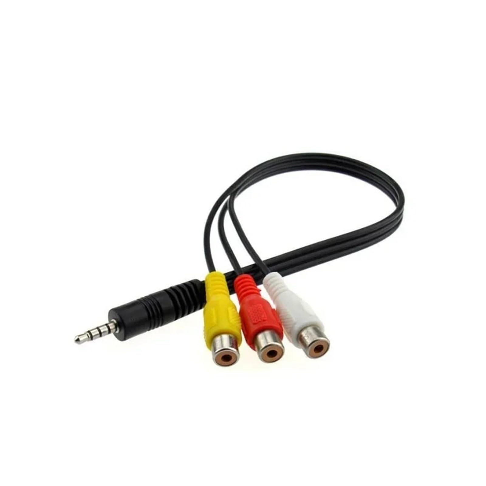 4-biegunowy kabel 3,5 mm do 3 RCA AV Stereo Audio Video Male to Female adapter do telewizora, DVD, CD, komputera, głośnika dźwiękowego, 0,5 m, 1 m, 1,8 m