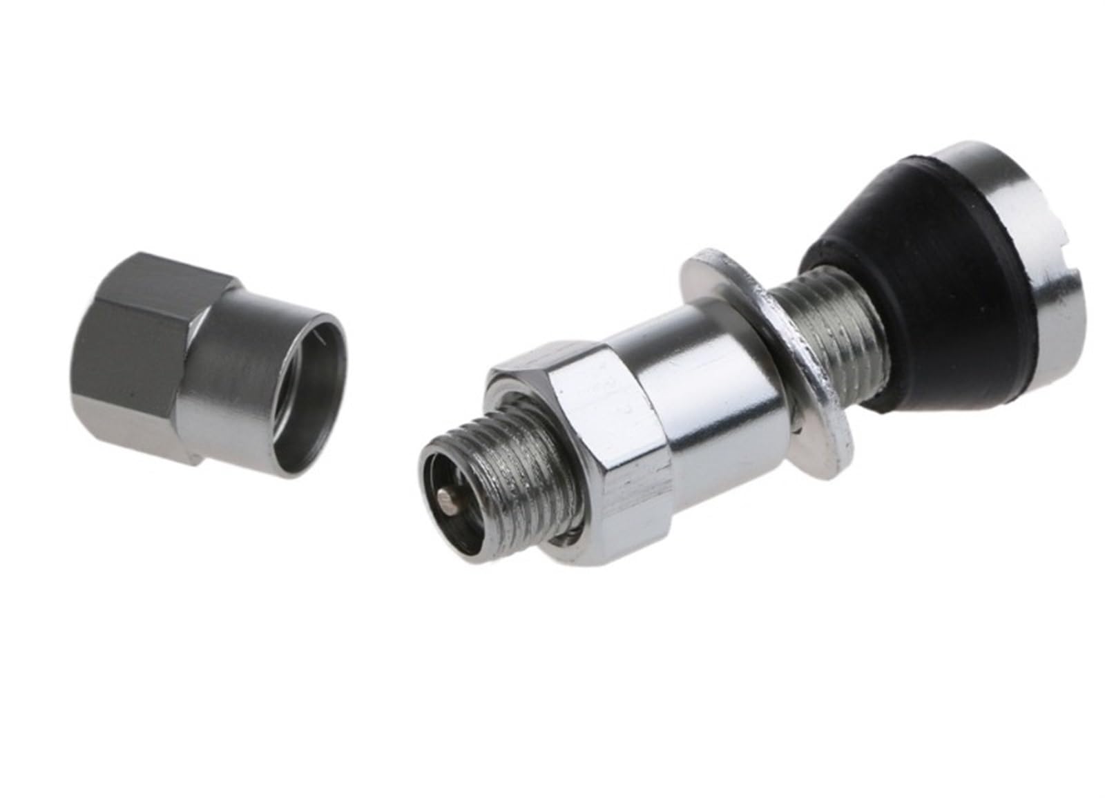 1Pcs Aluminium Auto Tubeless Rad Reifen Ventil Stem Felge Bolt-in W/Staub Kappe(Black-3)