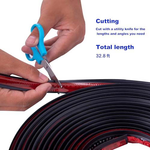Tira Adhesiva Flexible para Bordes 33 FT Negra miniatura 4