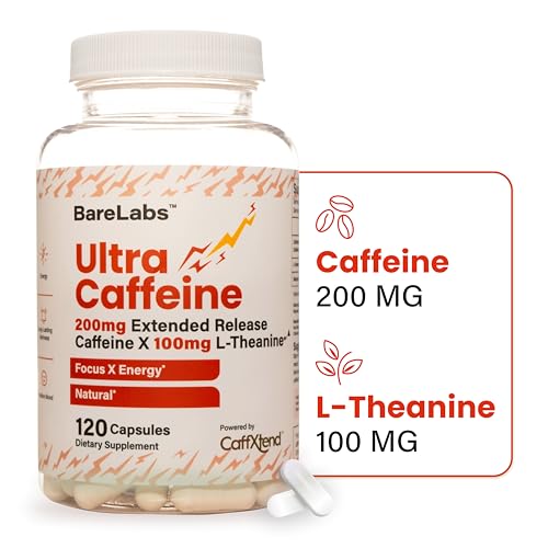 200mg Extended Release Caffeine + 100mg L-Theanine, 100% Natural ...
