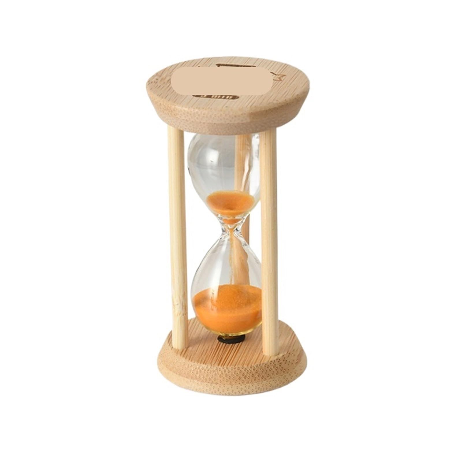 Mini sablier en Bois de 5 Minutes, 2 pièces, décoration de Bureau, Horloge de Sable, minuteries créatives, sablier de Cuisine pour Cuisine, Exercice(Orange)
