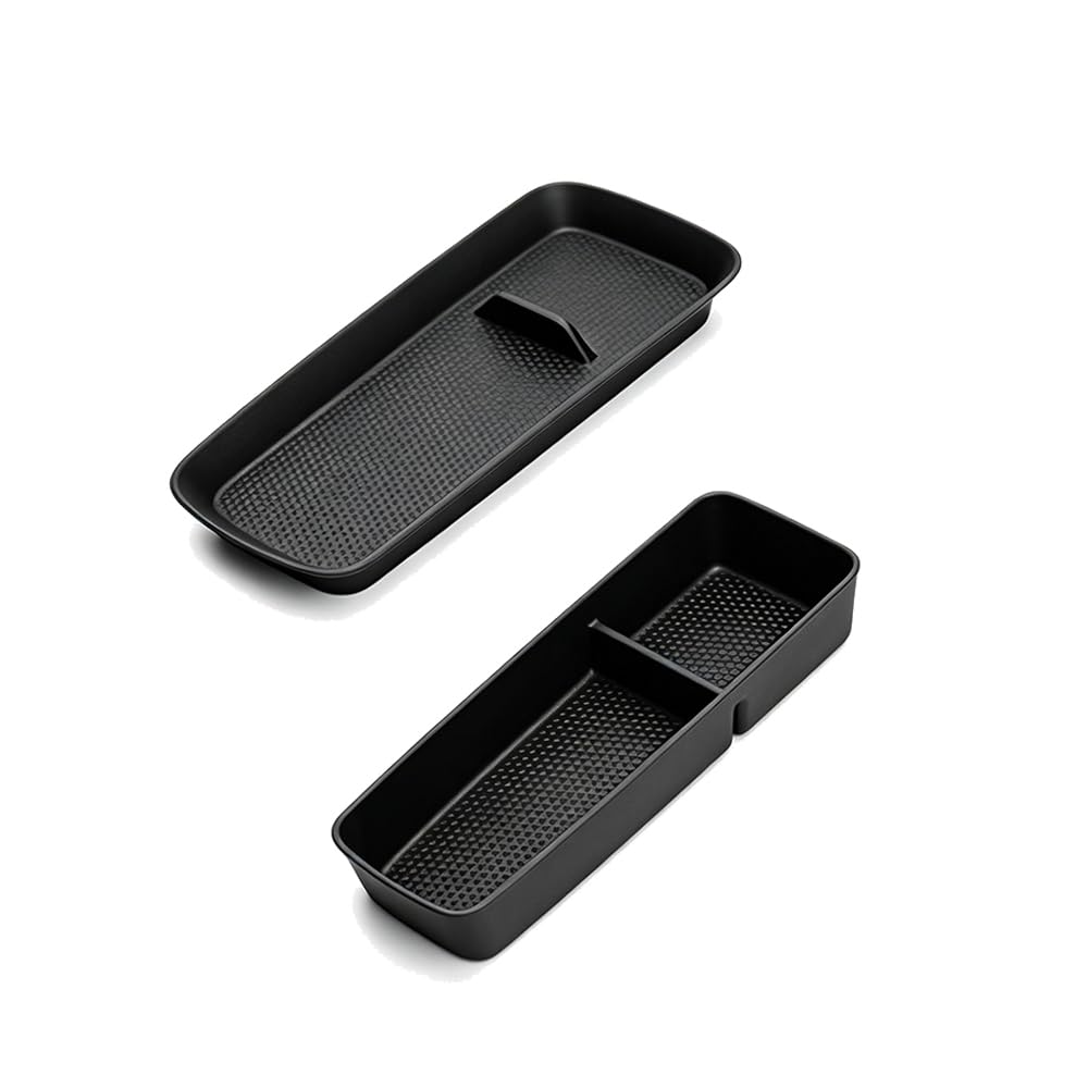 QOEMRHELT Armrest Organiser Tray for BYD SEAGULL/Dolphin Surf 2023 2024 2025 2026, Centre Console Storage Box Insert with Non-Slip Mats, Car Organizer Interior Accessories,2PCS rear row