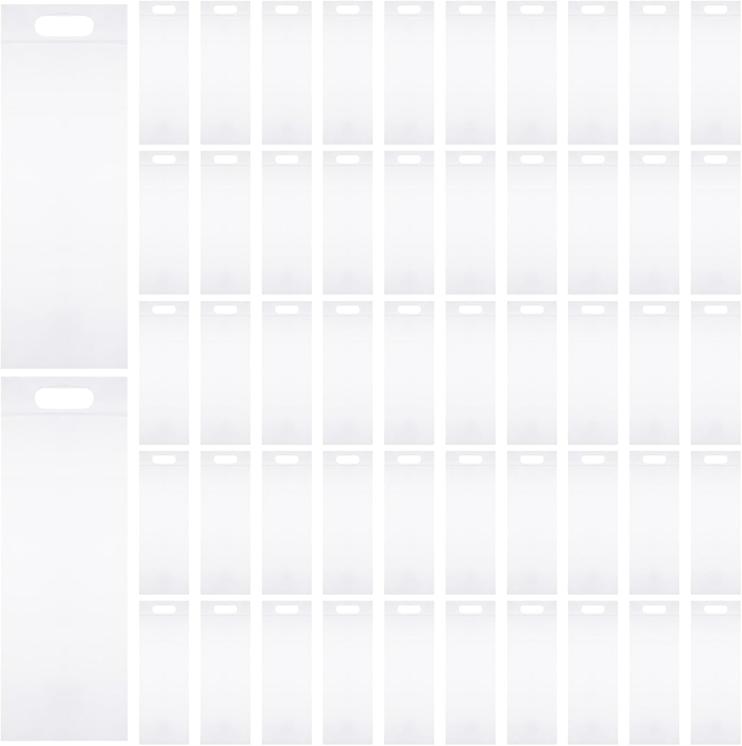 Yeaqee 500 Pcs Plastic Wine Bottle Bags with Handles 18 x 6 Clear Wine to Go Bag Bulk, Seal, Tamper Proof for Restaurant Bar Wedding Travel Party Supplies