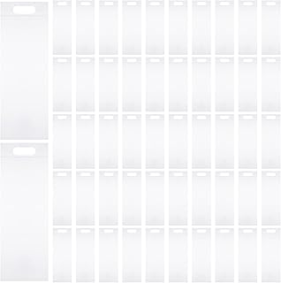 Yeaqee 500 Pcs Plastic Wine Bottle Bags with Handles 18 x 6 Clear Wine to Go Bag Bulk, Seal, Tamper Proof for Restaurant Bar Wedding Travel Party Supplies