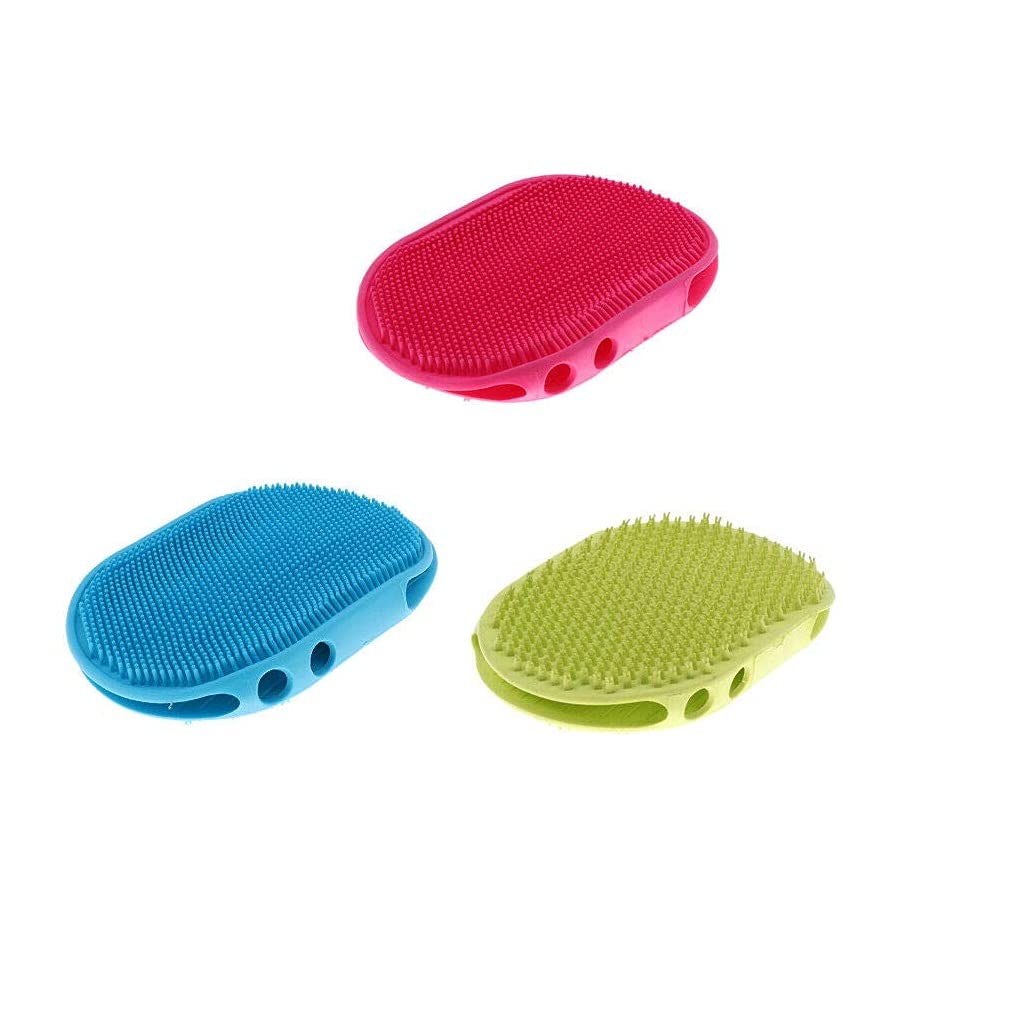 Dog Double-Sided Bath Massage Brush Rubber Glove Pet Hair Grooming Massage- 1 Piece Color May Vary (B07WRD58G9) Amazon Price History, Amazon Price Tracker