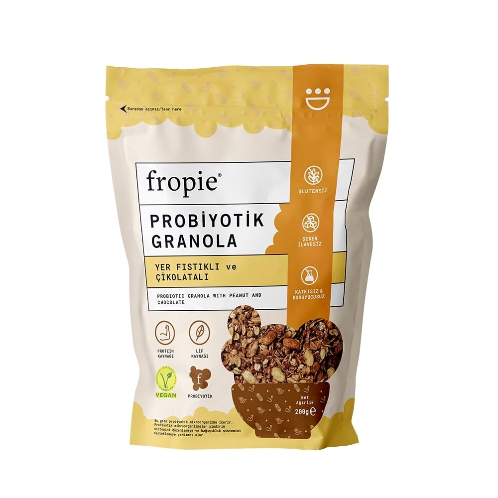 Fropie Probiyotik Granola - Yer Fıstığı & Çikolata 200 gr 8682815018795
