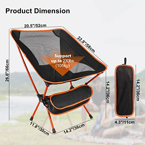 Chaise de camping pliante 105 kg capacité robuste lot de 2 compactes - 3