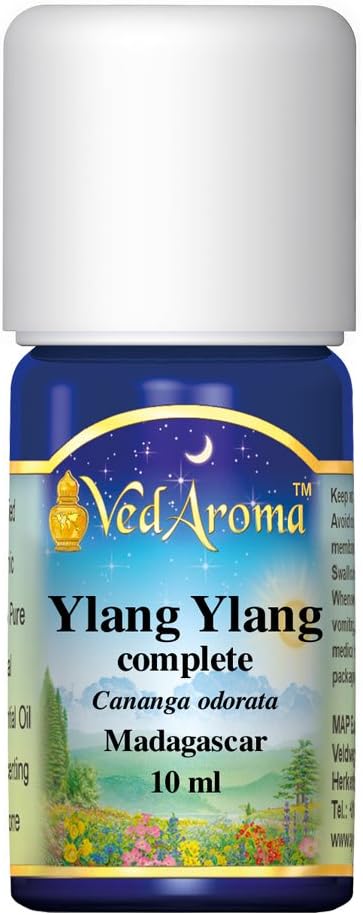 VedAromaYlang Ylang, Complete Certified Organic Therapeutic Grade Essential Oil 10 ml